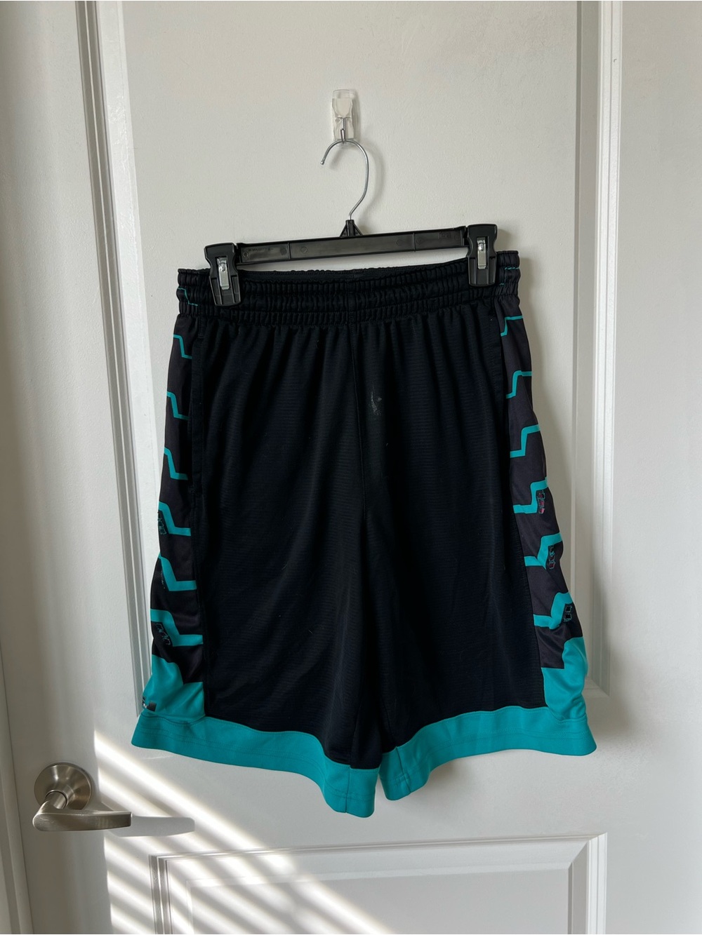 Nike Black and Teal Men's Athletic dri fit Shorts